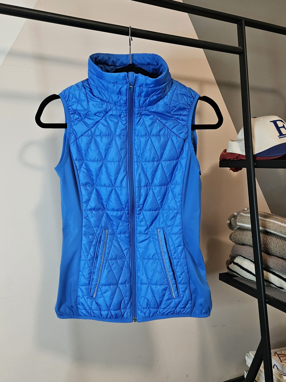 Lolė Blue Teal Vest with Yellow Accent - XS